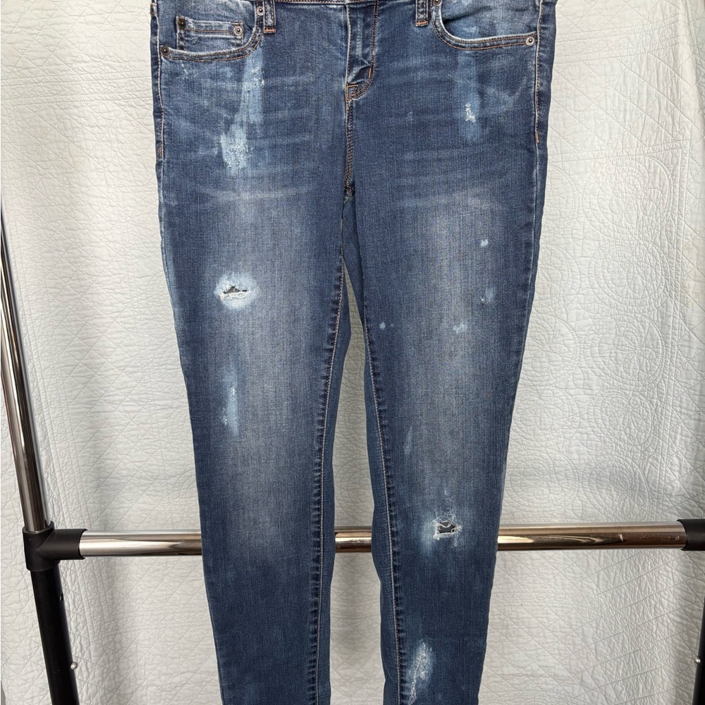 Aeropostale Distressed Skinny Jeans - Blue
